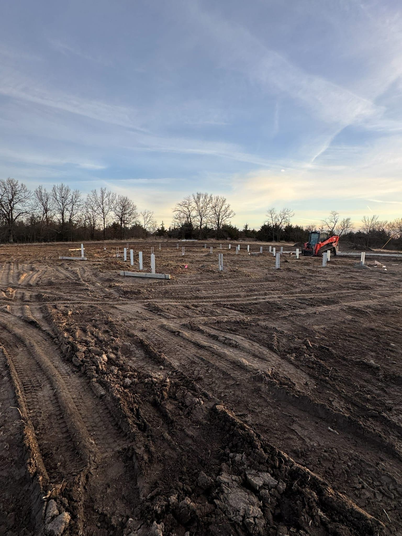 Posts set in the field